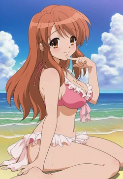[Sephiaton] Mikuru Asahina(The Melancholy of Haruhi Suzumiya) - Anime Style (Suzumiya Haruhi no Yuuutsu) [AI Generated]