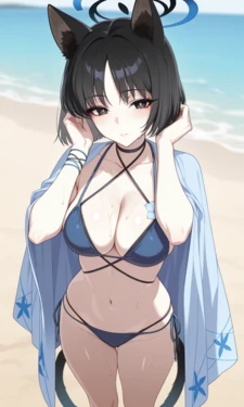 (Mugi | むぎ) 桐生キキョウ | Kiryuu Kikyou (Swimsuit) [AI Generated]