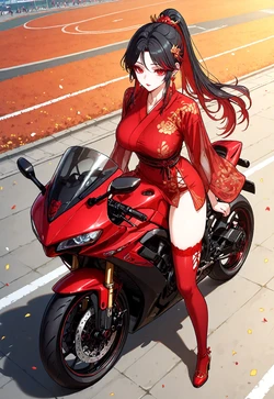 BIKE SEAT POV – XIANYUN RED DRESS [AI Generated]