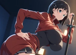 ＞＜ 桐ケ谷直葉(リクエスト) (Patreon) [AI Generated]