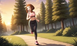 Ochako abducted on a jog [AI Generated]
