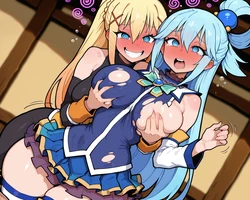 [VelianthArt] Darkness & Aqua (Konosuba) [AI Generated]