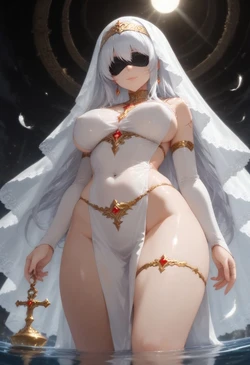 [HenryBoya] Blindfolded Bride's Fisheye Stride - The Sword Maiden's Smiling Gaz [AI Generated]