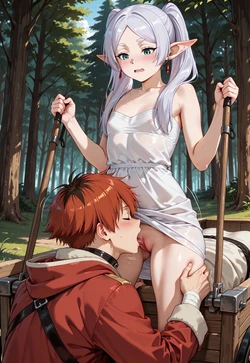 Stark's Silver Tongue Service - Frieren's Clenched Pleasure [AI Generated]