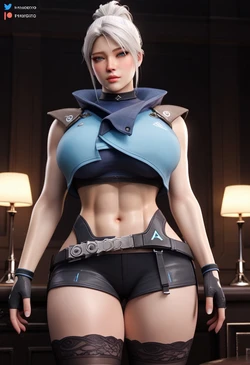 Ko Fi (bfans)JETT VALORANT x bbc 3D(AI GENERATED)