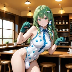 Sanae x Kogasa Banana Bouncer (Patreon) [AI Generated]