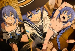 [AI GENERATED] Master Roxy is defeated by the bandits due to lack of magical power by エレクトル