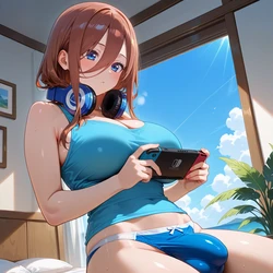 Miku Nakano Banana Bouncer (Patreon) [AI Generated]