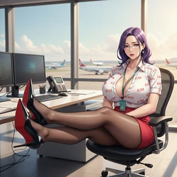 Kim Mi Jung 金美庭 at office 美麗新世界 Brave new world [AI generated]