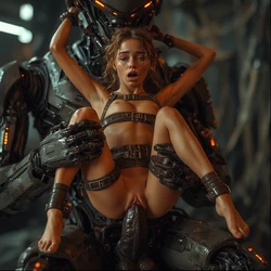 Skinny bondage sex robot machine [AI Generated]