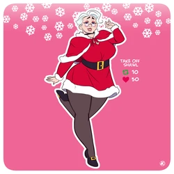 [Stickymon] Mrs. Claus Strip Game