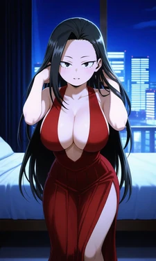 Momo Yaoyorozu in the hotel - My Hero Academia - [Ai Generated]