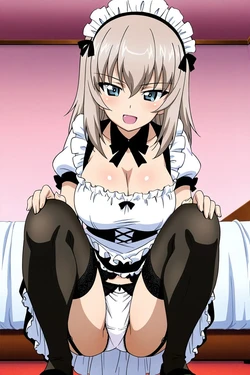[minakaze] Erika Itsumi : Maid (Girls und Panzer) [AI Generated]