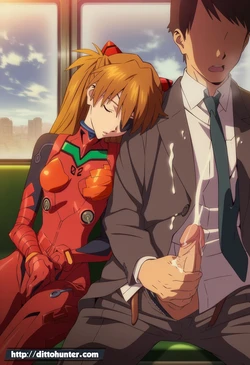 [Ditto Seeker] Asuka Shikinami (Neon Genesis Evangelion) Seductive Train Encounter [Ai Generated]