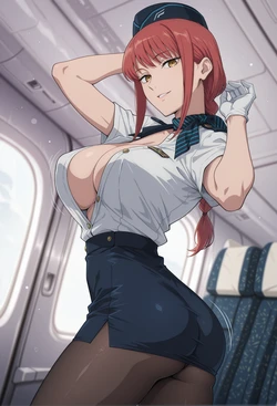 Meowu laha - Makima - Airplane Interior ✈️ (Patreon) [AI Generated]