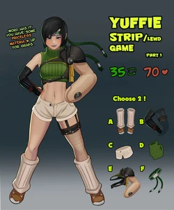 [Godlem] Yuffie Strip/Lewd Game (Final Fantasy VII)