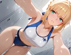 Saber セイバー - Gangbang (Fate Stay/Night) [AI Generated] [Gog0chan]