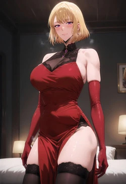 Cha Hae-in Solo Leveling Red Dress [LewdCreationAI] [AI Generated]