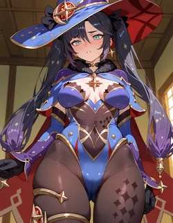 Purpleh31 - Mona Megistus default outfit 228P (Patreon) (AI Generated)