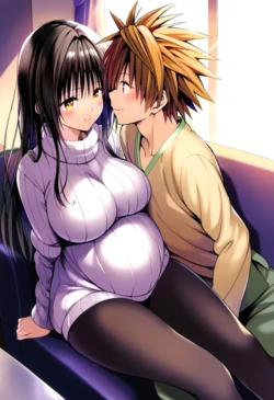 [poyopoyo-ai] ToLOVEる 古手川リトいちゃいちゃエッチ(ボテ)(98枚)(AI Generated)