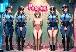 Police brutality (Ai generated Lora Aian, Tekuho, Amanoja, Gomabura)