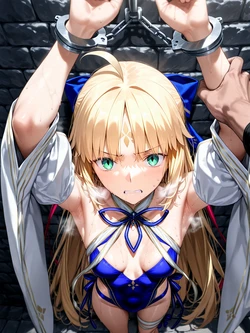 [らくだだん]キャストリア水着3臨 媚薬ロープえっち [AI Generated]