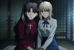 Sticky - Fate/stay night - Rin x Saber Threesome (Patreon) [AI Generated]