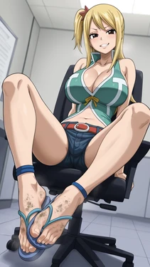 Lucy Heartfilia - Foot focus [AI Generated]