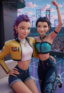 EugenericAI - Mira, Zoey, Rumi, KPop Demon Hunters (AI Generated)