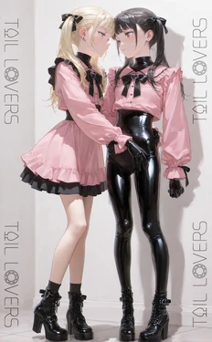 [TAIL-LOVERS] Yuri play of landmine rubber girls [AI Generated]