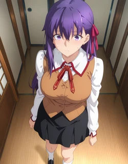 Purpleh31 - Sakura Matou School uniform 228P (Patreon) (AI Generated)