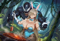 Sticky - Asuna x Venom (Blue Archive) AI Generated