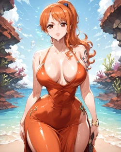 Sticky - Nami Under The Sea (One Piece) AI Generated