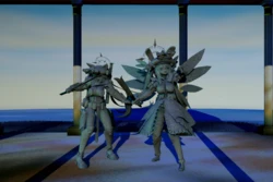 Temple Duo Statues