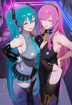 [Patreon] (cMonster) Hatsune Miku x Megurine Luka (AI Generated)