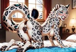 art dump/backup My furry AI slop - snow leopard (mostly) - bad quality - pt 9 [AI Generated]