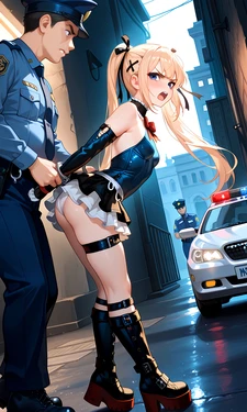 Marie Rose gets arrested and gangbanged (Creator: Orpie; ai generated)