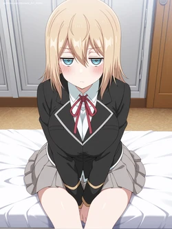 ほむら@artwork - (Request) Olivia (Otome Game Sekai wa Mob ni Kibishii Sekai desu) - Undressing Challenge (Patreon) [AI Generated]