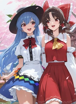 2025-07-15 Reimu x Tenshi Rametaki (Patreon) [AI Generated]