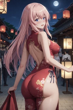 Rei | Digital Works - Honami Ichinose (Classroom of the Elite) - Red Dress [Ai generated]