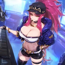 MILK CRAVER Extra Image Set - Akali Recording Day - Savagesaus [AI Generated]