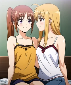 wakih Fate Testarossa (フェイト・テスタロッサ) & Nanoha Takamachi (高町 なのは) (Patreon) [AI Generated]