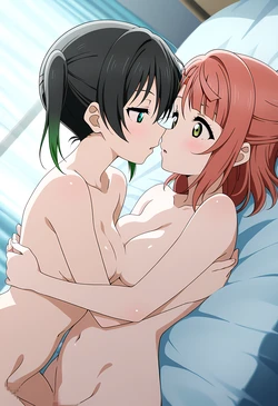 カンガルー Kangaroo 上原歩夢×高咲侑 百合えっち（ラブライブ！) (Patreon) [AI Generated]