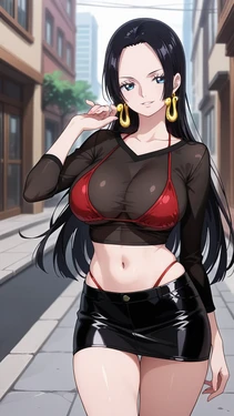 Boa Hancock beach (one piece)  [Booster Red] [AI Generated]