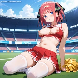 AIWaifuClub (VIP Exclusive) Nino Nakano 中野二乃 Cheerleader outfit (Patreon) [AI Generated]