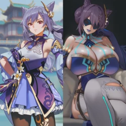 [Obser] Hidden Mirror Lady: Keqing [AI Generated]