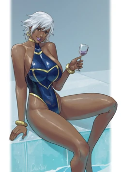 Storm, anime and cartoon designs (X-Men).