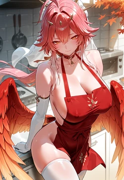 CHANGLI SEDUCTIVE APRON POV – PHOENIX VEIL TEASE [AI Generated]