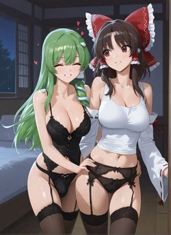 2025-09-18 Reimu x Sanae Rametaki (Patreon) [AI Generated]