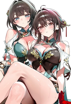 [黑白/Kohaku_99999_]【Premium】RuanｘLingsha [AI Generated]